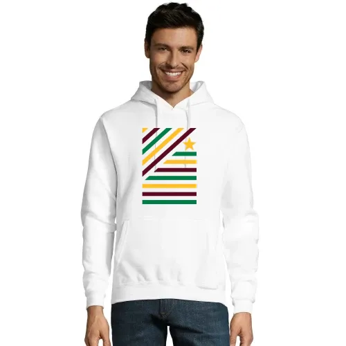 Farbspeil in diagonalen Streifen und Stern 2 Hoodie