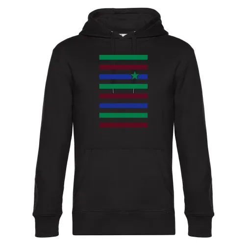 Farbspiel in Streifen und Stern Hoodie Männer King Hooded