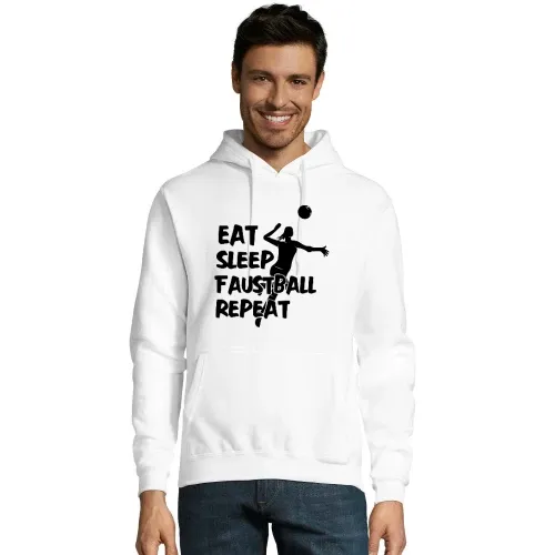 Faustballerin Eat Sleep Faustball Repeat Motiv Hoodie Männer Snake