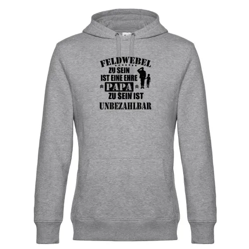 Feldwebel Papa Bundeswehr Unteroffizier Vater BW Hoodie Männer King Hooded