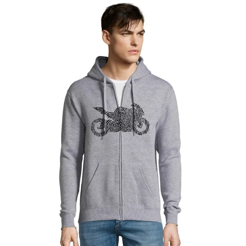 Fingerabdruck Motorrad Männer Hoodie