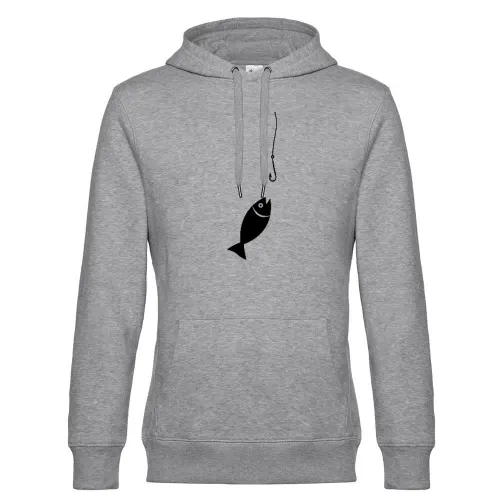 Fisch an der Angeln Männer Hoodie