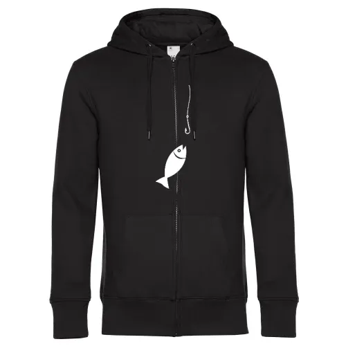 Fisch an der Angeln Männer Hoodie