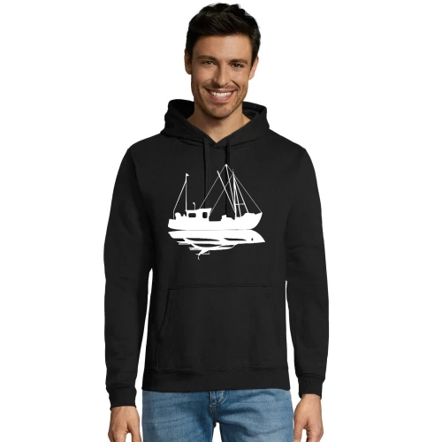 Fischkutter vs. Yacht Männer Hoodie