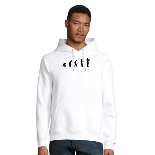 Flöte Flötisten Flötenspieler Evolution Querflöte Hoodie Männer Stellar Bio