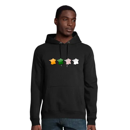 Frankreich in Farben der Tour Trikots Hoodie Männer Stellar Bio