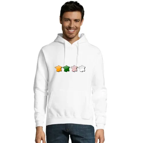 Frankreich in Farben der Tour Trikots Männer Hoodie Frankreich in Farben der Tour Trikots Hoodie