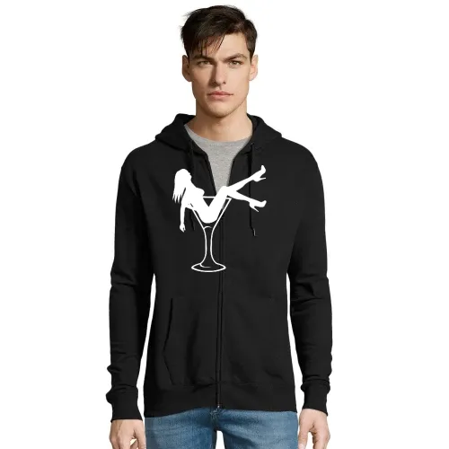Frau im Glas Männer Hoodie