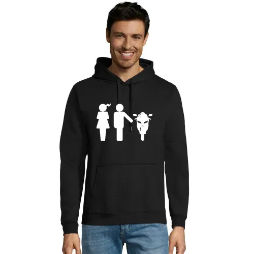 Frau Mann Motorrad Hoodie