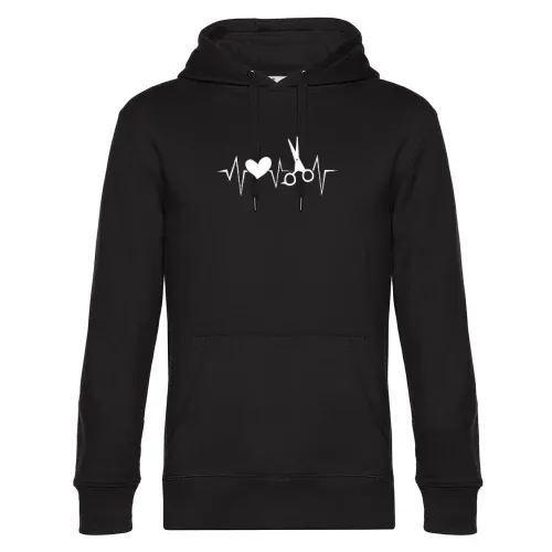 Friseure Herzschlag Friseursalon mit Herz Hoodie Männer King Hooded
