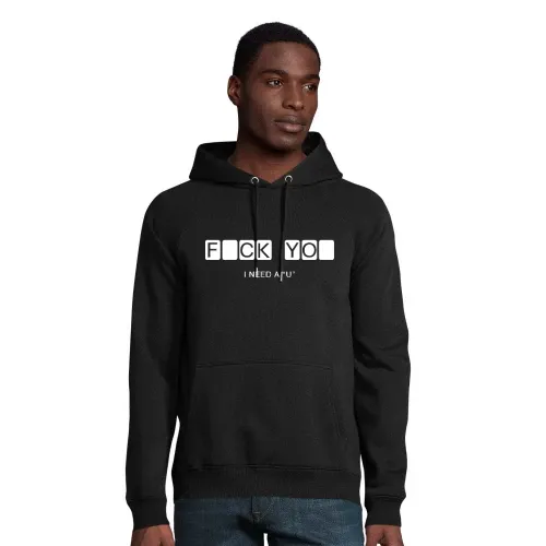 Fuck You ich brauche ein U Männer Hoodie