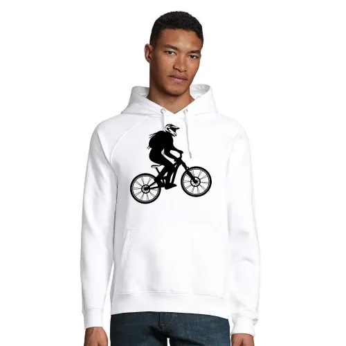 Fully Mountainbike mit Biker Cross Helm - MTB Bike Hoodie Männer Stellar Bio