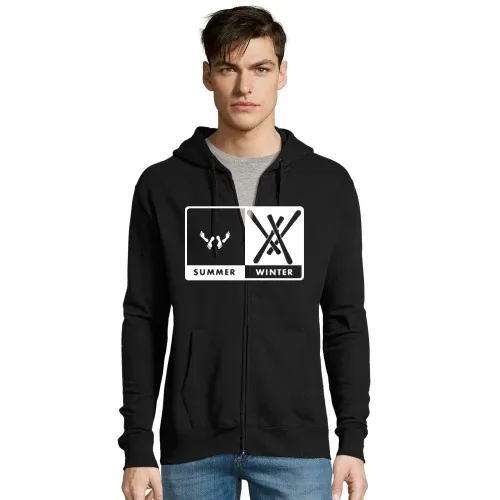 Fußabdruck Ski Hoodie Männer Seven