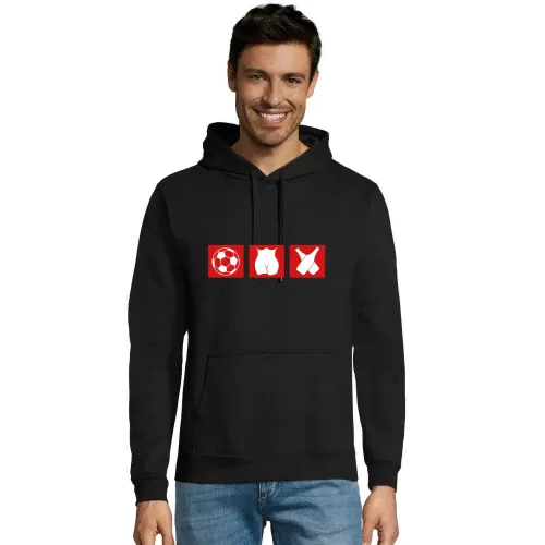 Fussball Ficken Alkohol Hoodie Männer Snake