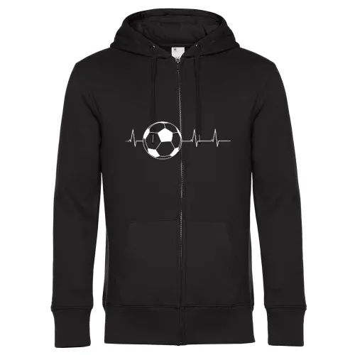 Fussball Herzschlag Männer Hoodie