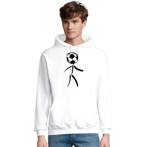 Fussball Strichmännchen Männer Hoodie