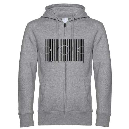 Fußballfeld als Strichcode 90 min Männer Hoodie