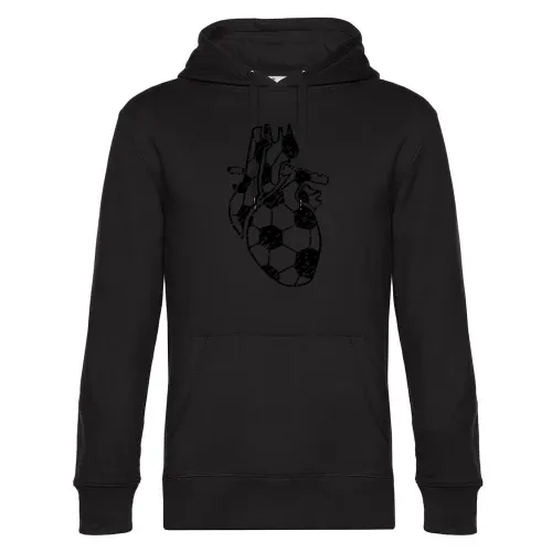 Fußballherz Organ Retro Hoodie Männer King Hooded