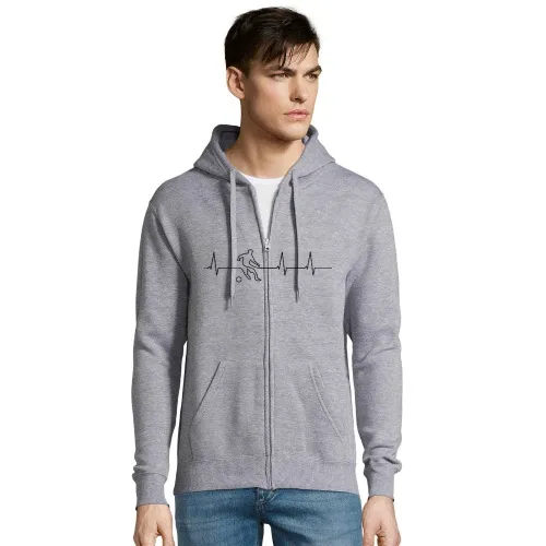 Fussballspieler Herzschlag Männer Hoodie