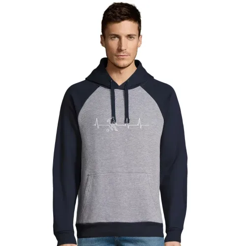 Fussballspieler Herzschlag Männer Hoodie