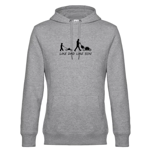 Gartenarbeit Vater Sohn Rasenmähen Rasenmäher Hoodie Männer King Hooded