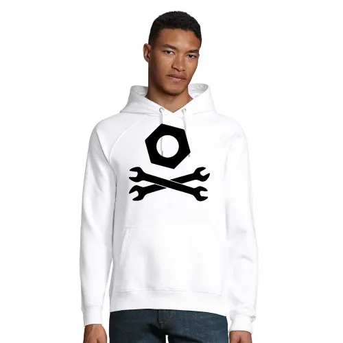 gekreuzte Maulschlüssel mit Mutter Männer Hoodie
