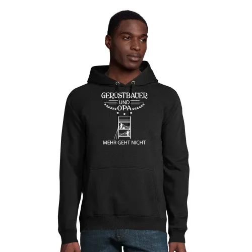 Gerüstbau Baustelle Großvater Gerüstbauer und Opa Hoodie Männer Stellar Bio