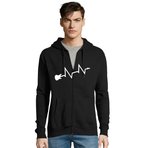 Gitarren Herzschlag Männer Hoodie