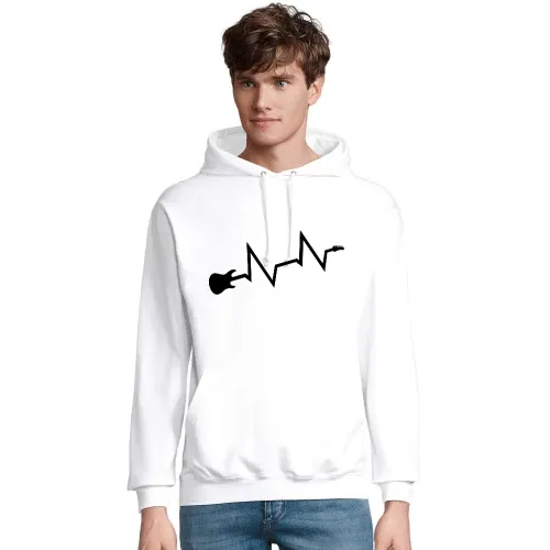 Gitarren Herzschlag Männer Hoodie