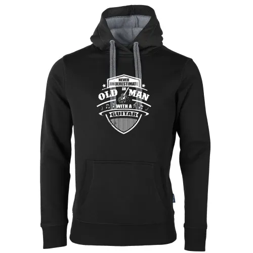 Gitarrist Old Man Gitarren Spieler Gitarrenlehrer Männer Hoodie