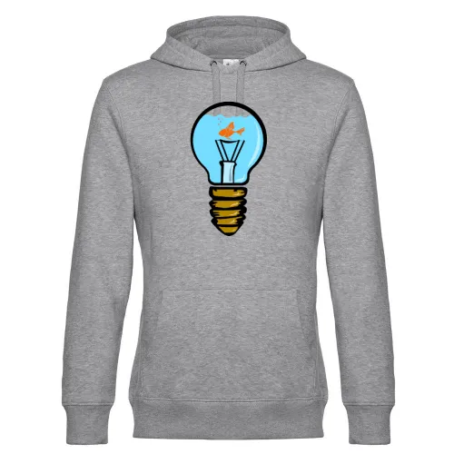 Glühbirnenaquarium mit Fisch Hoodie Männer King Hooded