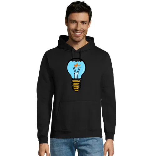 Glühbirnenaquarium mit Fisch Männer Hoodie