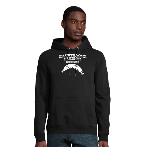 Grillen BBQ Bratwurst Griller Grillmeister Spruch Hoodie Männer Stellar Bio