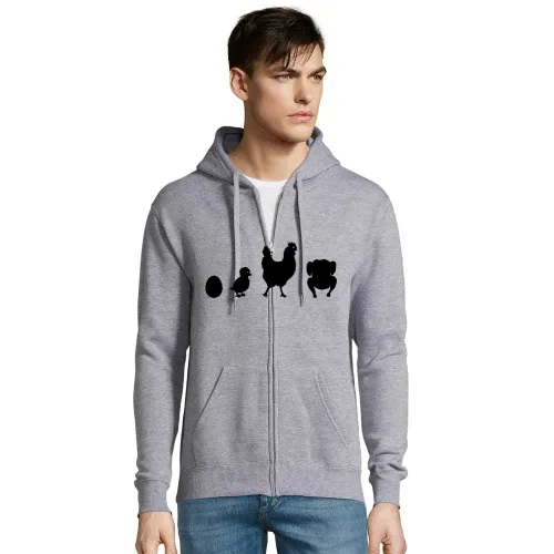 Hähnchen Evolution Hoodie Männer Seven
