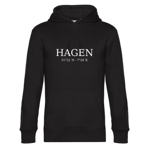 Hagen Koordinaten Hoodie Männer King Hooded
