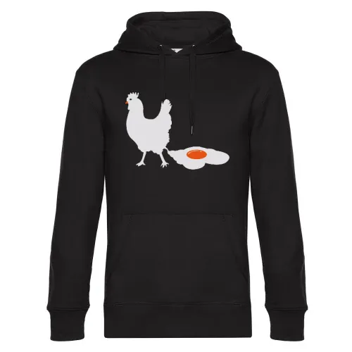 Hahn legt Spiegelei Hoodie Männer King Hooded