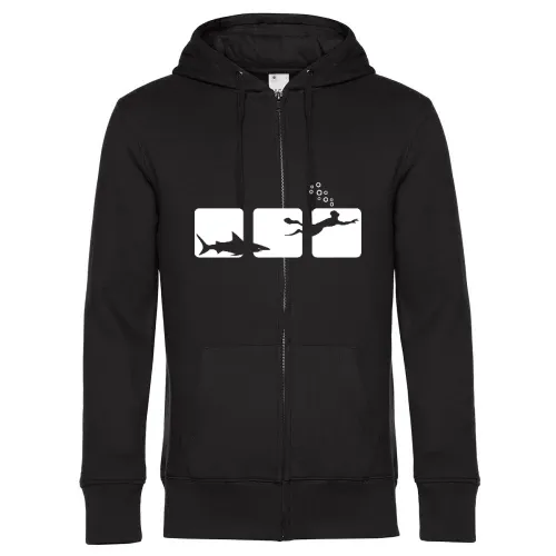 Hai jagt Taucher Männer Hoodie
