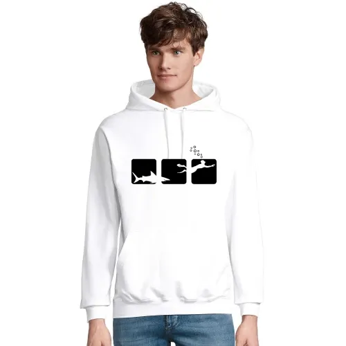 Hai jagt Taucher Männer Hoodie