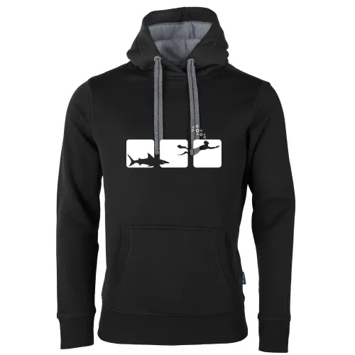 Hai jagt Taucher Männer Hoodie