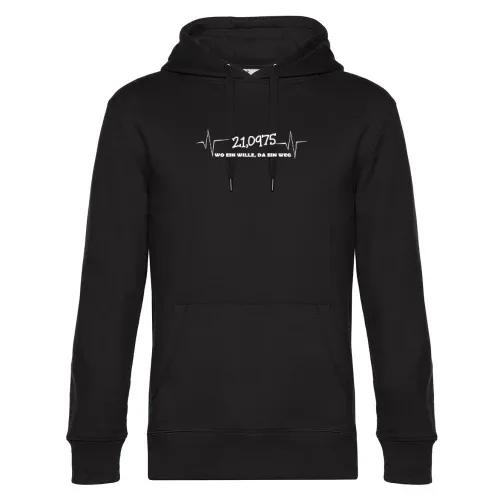 Halbmarathon Marathonläufer 21km Lauf Wo ein Wille Männer Hoodie