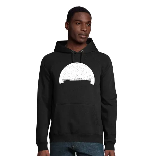 Hannover Fussballstadion Sonnenuntergang Hoodie Männer Stellar Bio