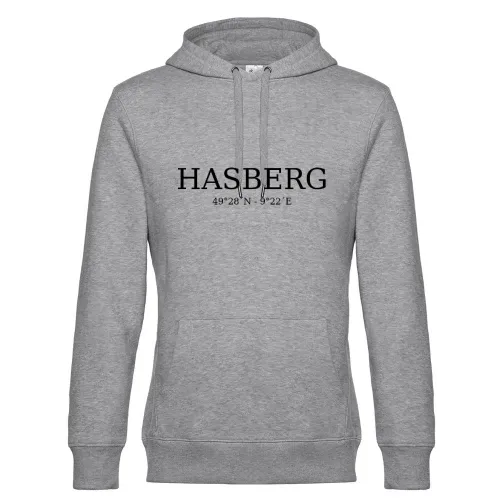 Hasberg Koordinaten Hoodie Männer King Hooded