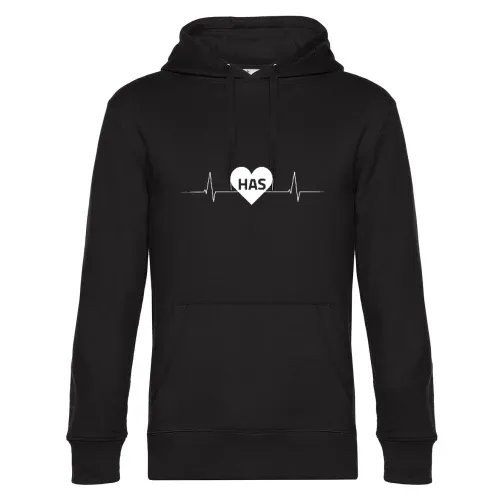 Hassfurt HAS Nummernschild Herzschlag Hoodie Männer King Hooded