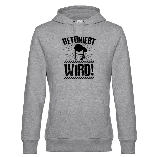 Hausbau Betoniert Handwerker Beton Betonmischer Männer Hoodie