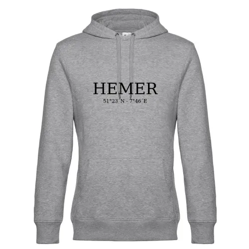 Hemer Koordinaten Hoodie Männer King Hooded