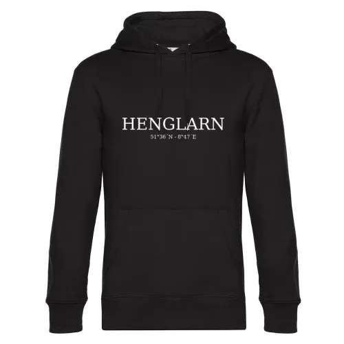Henglarn Koordinaten Hoodie Männer King Hooded