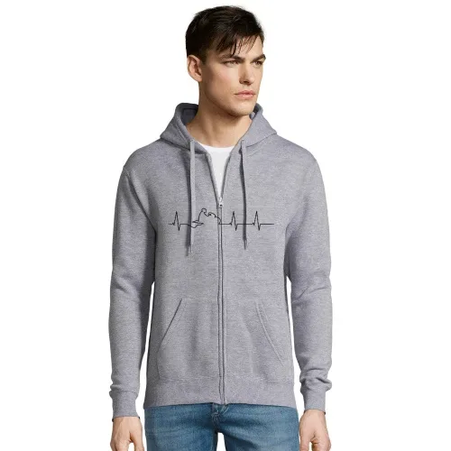 Herzschlag Biker Hochstarter Männer Hoodie