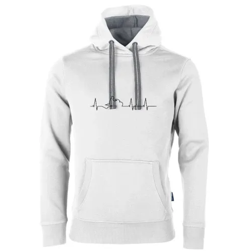 Herzschlag Biker Hochstarter Männer Hoodie