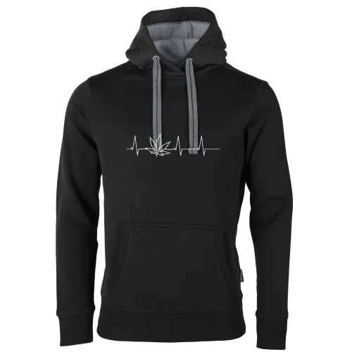 Herzschlag Cannabis Männer Hoodie
