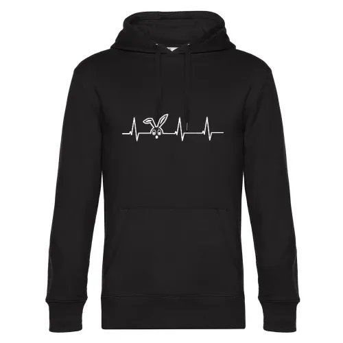Herzschlag eines Hasen Hoodie Männer King Hooded